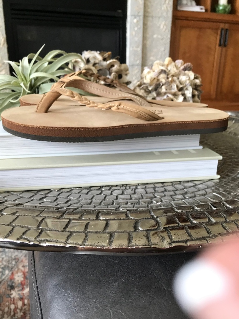 RAINBOW WOMEN’S FLIRTY BRAIDY FLIP FLOP SANDAL SIERRA BROWN SIZE XL 8.5 - 9.5 - Picture 5 of 13